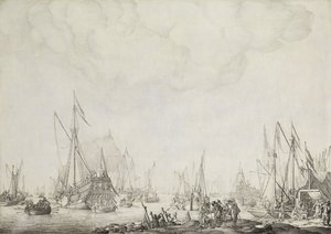 Královské a státní jachty od Willem van de the Elder Velde