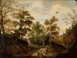 Pohled na vesnici od Willem van den Bundel