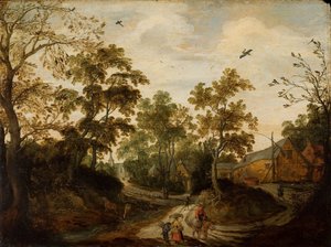 Pohled na vesnici od Willem van den Bundel
