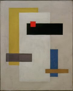 Červený čtverec od Willi Baumeister