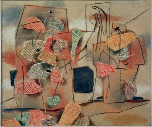 Dvě figurky, hřebenová příze od Willi Baumeister