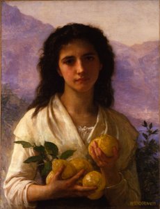 Dívka držící citrony od William-Adolphe Bouguereau