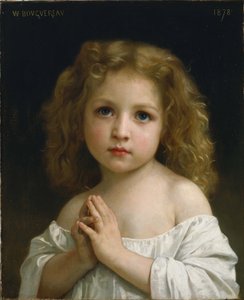 "Portrét malého děvčátka s rukama sepjatýma v modlitbě"" Obraz William-Adolphe Bouguereau (1825-1905) 1878 Národní muzeum západního umění, Tokio Japonsko od William-Adolphe Bouguereau