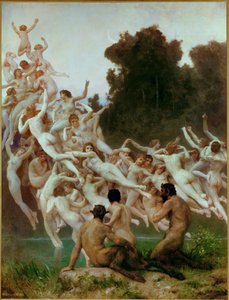 Krušinky - lesní nymfy (malba na dřevě) od William-Adolphe Bouguereau
