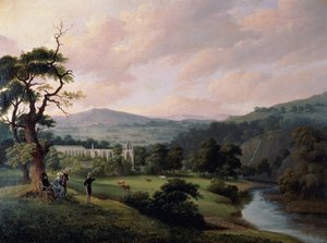 Bolton Abbey z River Wharfe (akvarel na papíře) od Joseph Mallord William Turner
