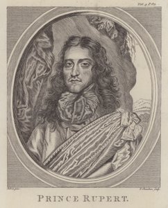 Princ Rupert Rýnský, německý voják, který bojoval na straně roajalistů v anglické občanské válce (rytina) od William (after) Dobson