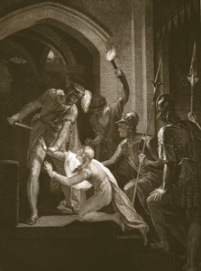Artušova smrt, ryl J. Fittler, ilustrace od Davida Humea 