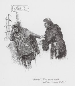 Shakespearův Romeo a Julie: (litografie) od William (after) Hatherell