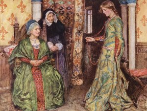 Shakespearův Romeo a Julie: (barevná litografie): Romeo a Julie: I. dějství, III. scéna (barevná litografie)