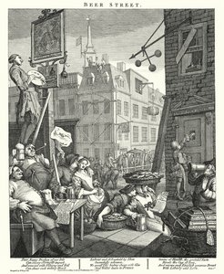 Beer Street (rytina) od William (after) Hogarth