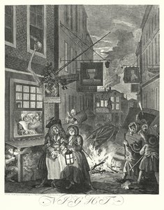 Noc (rytina) od William (after) Hogarth