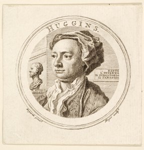 Portrét Williama Hugginse, hospoda. 1760 (rytina) od William (after) Hogarth