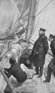 Král Edward při nehodě jachtingu v Cowes