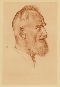 Portrét George Bernarda Shawa (litografie) od William (after) Rothenstein