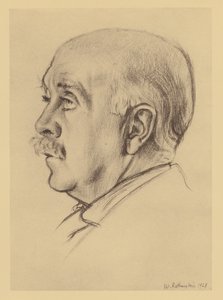 Portrét Maxe Beerbohma (litografie) od William (after) Rothenstein