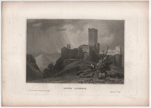 Zřícenina Lahneck od William (after) Tombleson