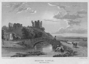 Brough Castle, Westmoreland (rytina) od William (after) Westall
