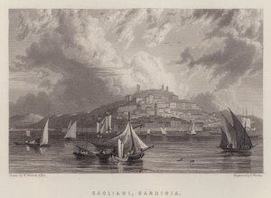 Cagliari, Sardinie (barevné lito)