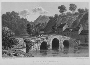 Glenmire Bridge, poblíž Corku (rytina) od William (after) Westall