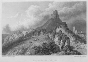 Launceston Castle (rytina) od William (after) Westall
