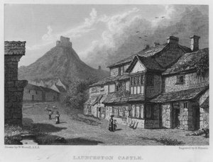 Launceston Castle (rytina) od William (after) Westall