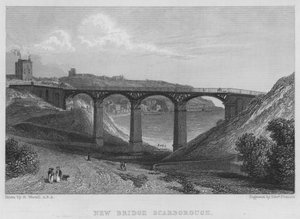 New Bridge, Scarborough (rytina) od William (after) Westall