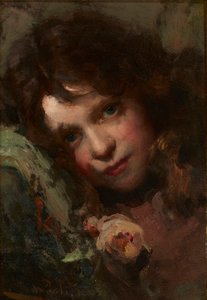 Studie hlavy (olej na plátně) od William A. Pratt