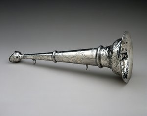Hasičská trubka, c. 1857 (stříbro) od William Adams
