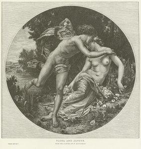 Flora a Zephyr od William Adolphe Bouguereau
