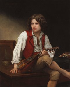 Ital s mandolínou, 1870 od William-Adolphe Bouguereau
