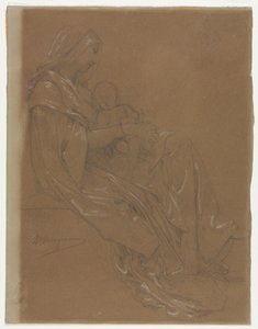 Panna a dítě, druhá polovina 19. století. od William Adolphe Bouguereau