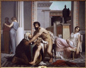 Ulysses poznala jeho sestra Euryclee od William-Adolphe Bouguereau