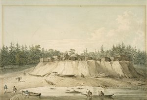 Indiánská vesnice, Point Mudge od William Alexander
