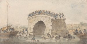 Pozůstatky mostu v San-Sien-Wey na Pei-Ho poblíž Tong-Tcheou, 15. srpna 1793 od William Alexander