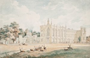 Pohled z jihozápadu, Cassiobury, Hertfordshire od William Alexander