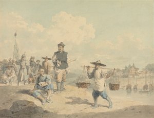 Pohled v provincii Kiang-nan, Čína, převzato z přírody od William Alexander