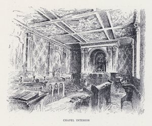 Interiér kaple (rytina) od William Alexander Ansted