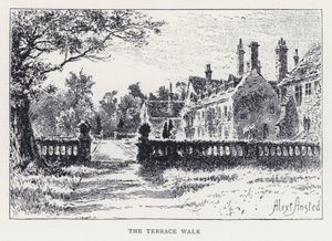 The Terrace Walk (rytina) od William Alexander Ansted