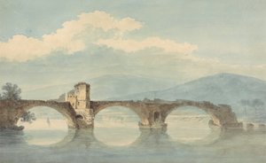 Most přes Arno (?) od William Alfred Delamotte