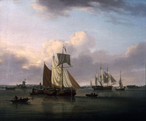 Shipping Off Deptford (olej na plátně)