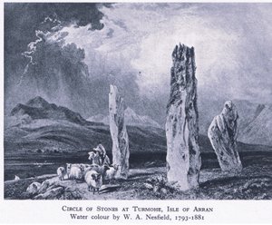 Kruh kamenů v Turmore, Isle of Arran, 1945
