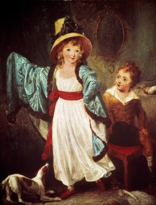 Les enfants deguises Obraz Williama Artauda (1763-1823) 19. století Sun. 0,51x0,41 m Paříž, Musee Cognacq Jay.