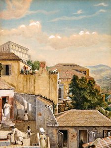 Rodina na střeše v St Thomas, Panenské ostrovy od William August Thulstrup