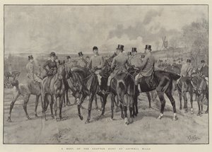 Setkání Grafton Hunt v Astwell Mills od William Barnes Wollen
