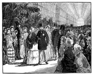 Královská a císařská návštěva Crystal Palace, 50. léta 19. století, c1888. od William Barnes Wollen