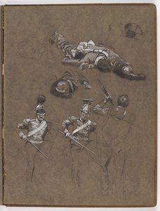 Studie k olejomalbě, ?Vlajka: Albuhera, 16. května 1811? od William Barnes Wollen
