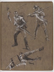 Studie k olejomalbě, ?Vlajka: Albuhera, 16. května 1811? od William Barnes Wollen