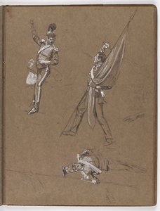 Studie k olejomalbě, ?Vlajka: Albuhera, 16. května 1811? od William Barnes Wollen