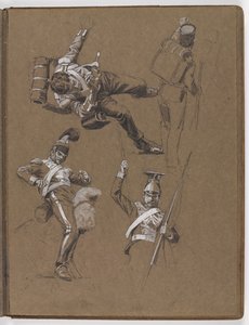 Studie k olejomalbě, ?Vlajka: Albuhera, 16. května 1811? od William Barnes Wollen