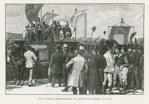 Chartistická demonstrace na Kennington Common v Londýně od William Barnes Wollen